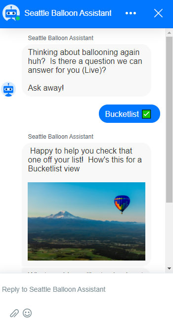 Another example of live chat support with chatbots.