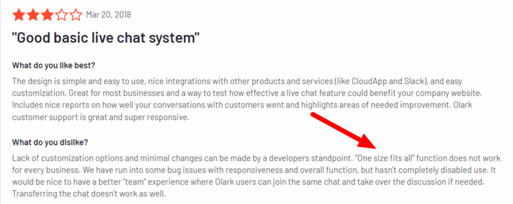 Olark alternatives customer opinions.