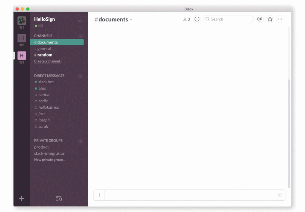 Hellosign for Slack.