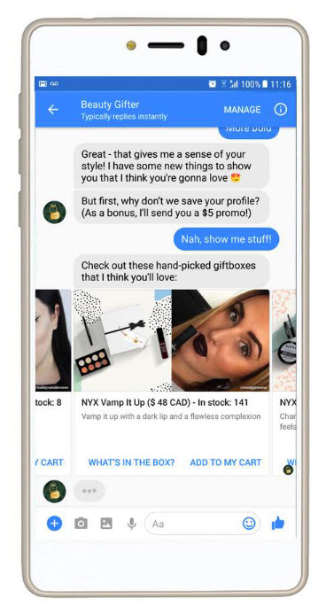 AI chatbots making sales and product recommendations.