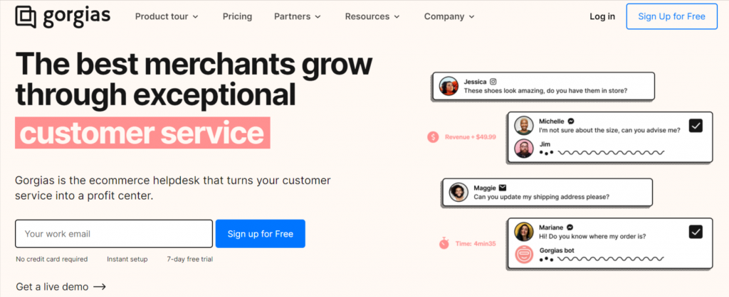 Live chat tool.