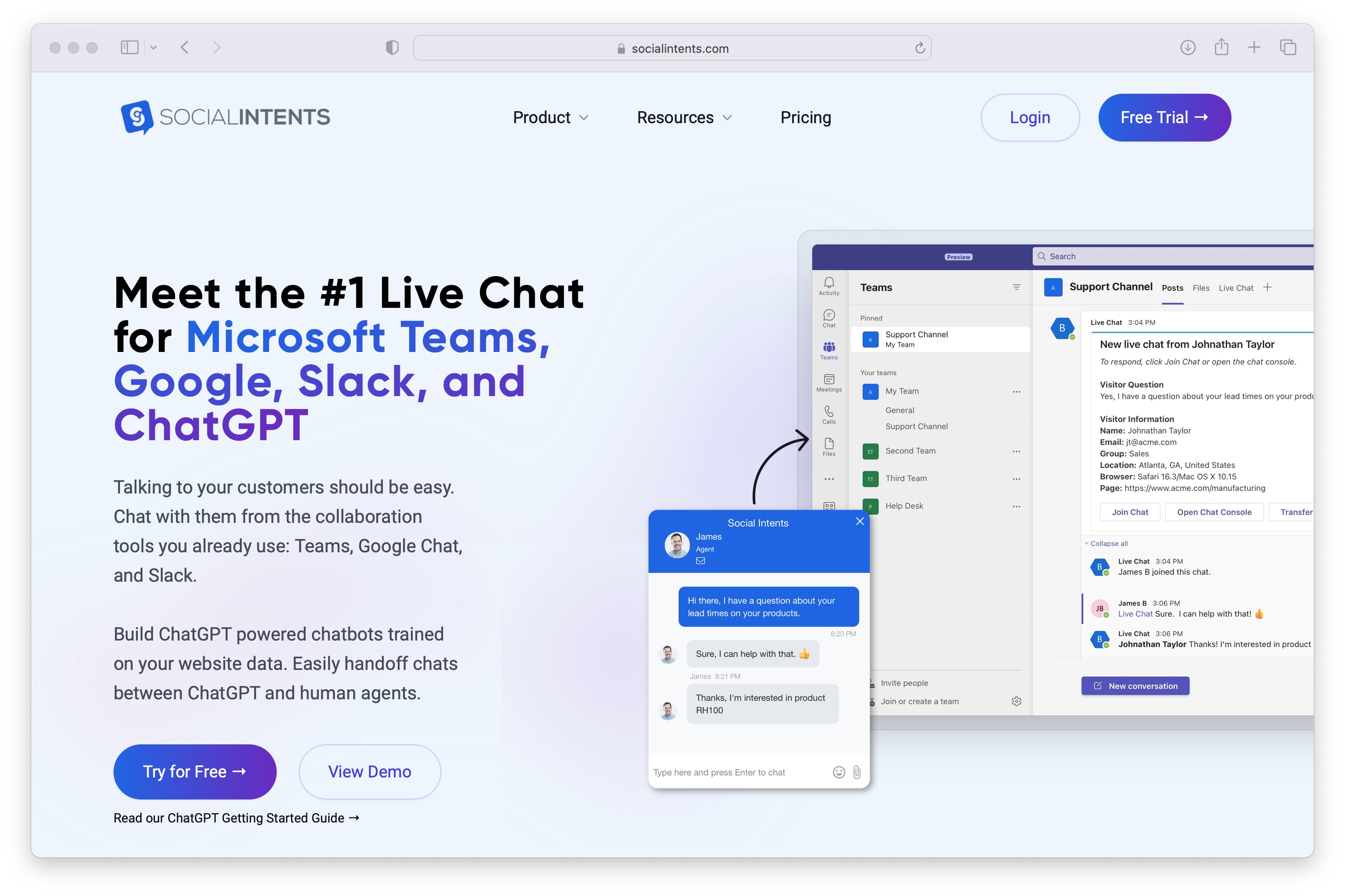 Integrate Microsoft Teams with Live Chat, Video Chat, and More