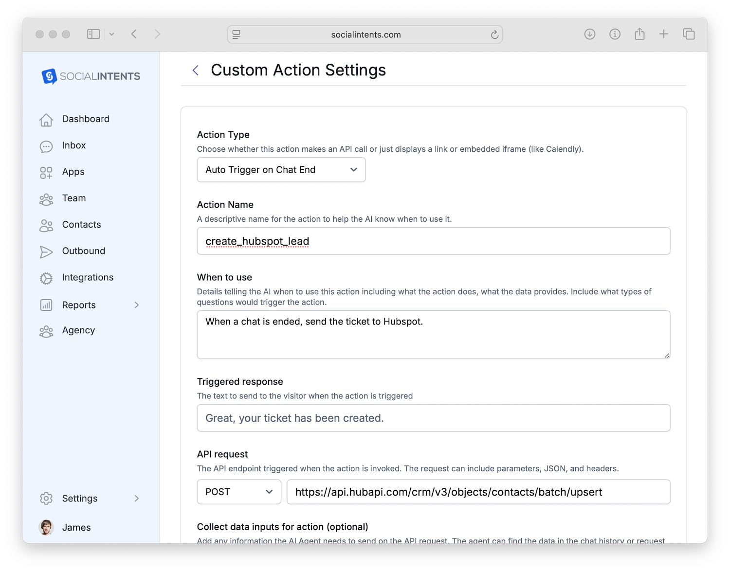 Create Hubspot Custom AI Action